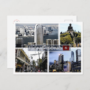 Hong Kong - Mosaic - Postcard