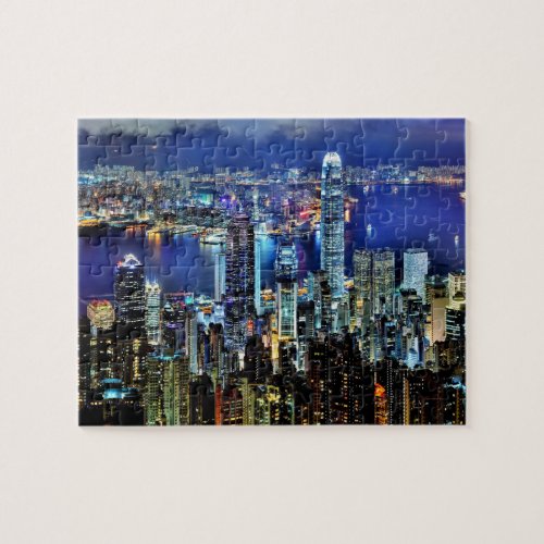 Hong Kong night skyline Jigsaw Puzzle