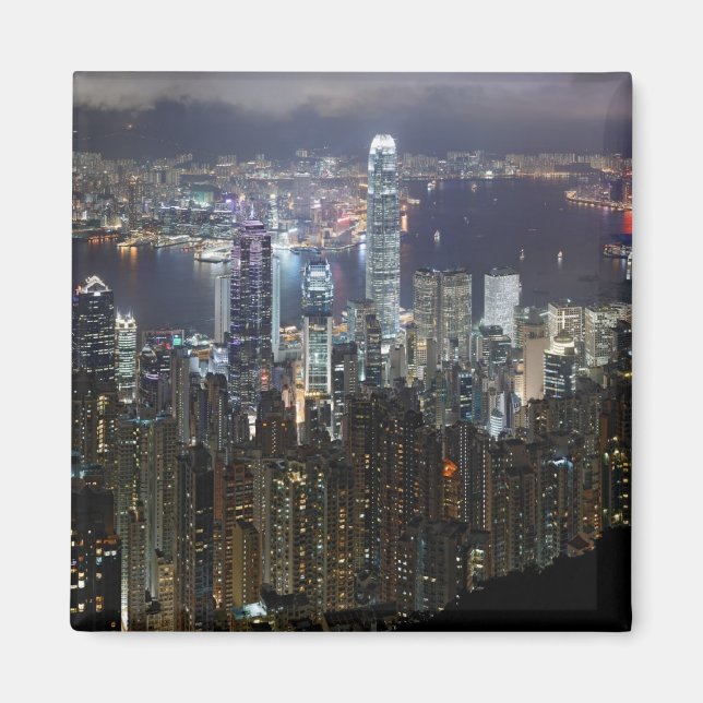 Hong Kong Night Skyline Magnet (Front)
