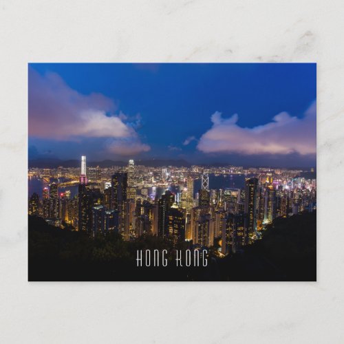 Hong Kong Night View Postcard