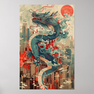 Hong Kong Peace Agon Wings Poster in the Style of
