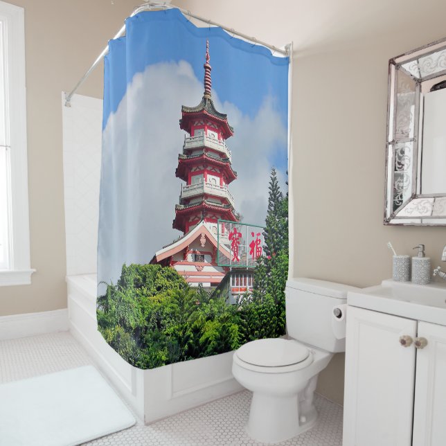Hong Kong Pearl of the Orient Shower Curtain (In Situ)