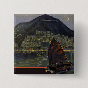 Hong Kong ~ Riviera of the Orient Pinback Button