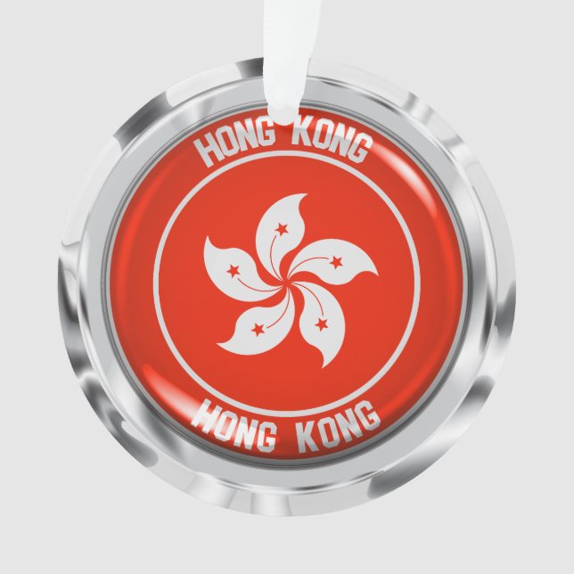 Hong Kong Round Emblem Ornament (Front)