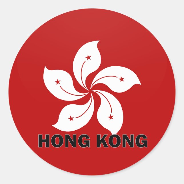Hong Kong Roundel quality Flag Classic Round Sticker (Front)