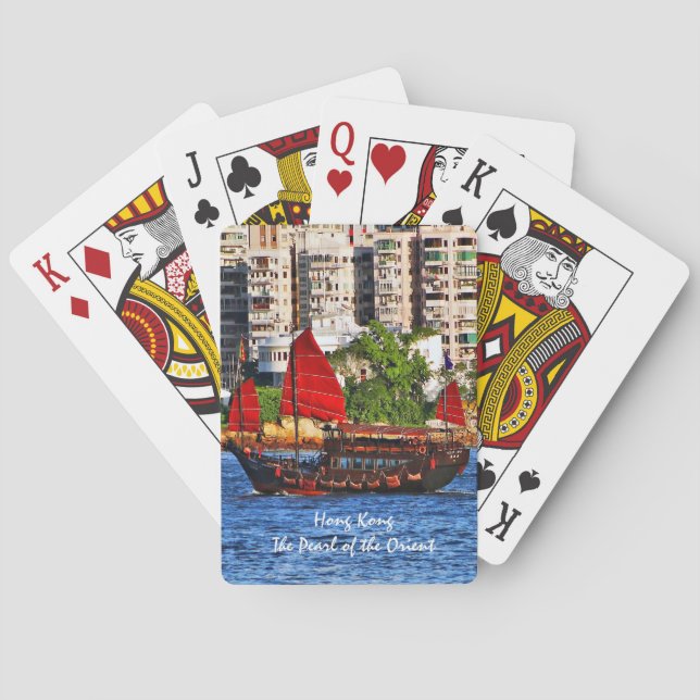 Hong Kong Sampan The Pearl of the Orient Poker Cards (Back)