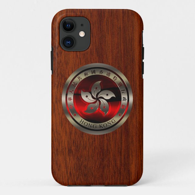 Hong Kong Seal on Mahogany Print Case-Mate iPhone Case (Back)