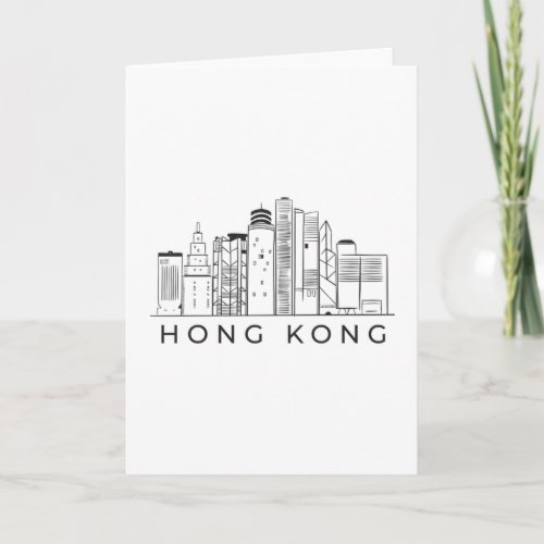 Hong kong skyline card