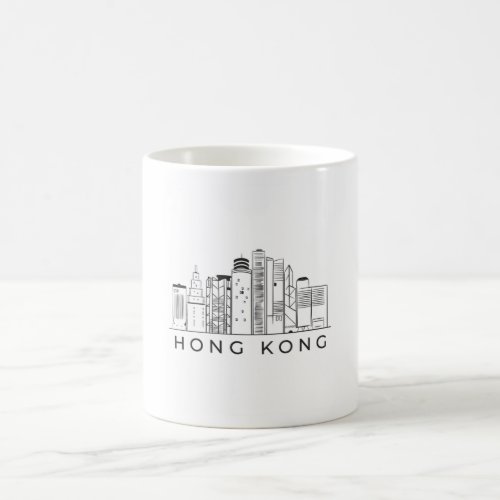 Hong kong skyline coffee mug