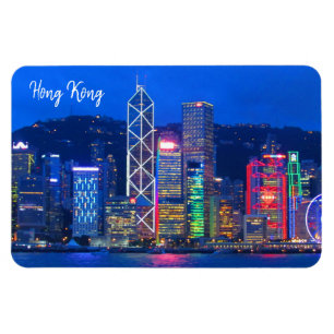 hong kong skyline magnet