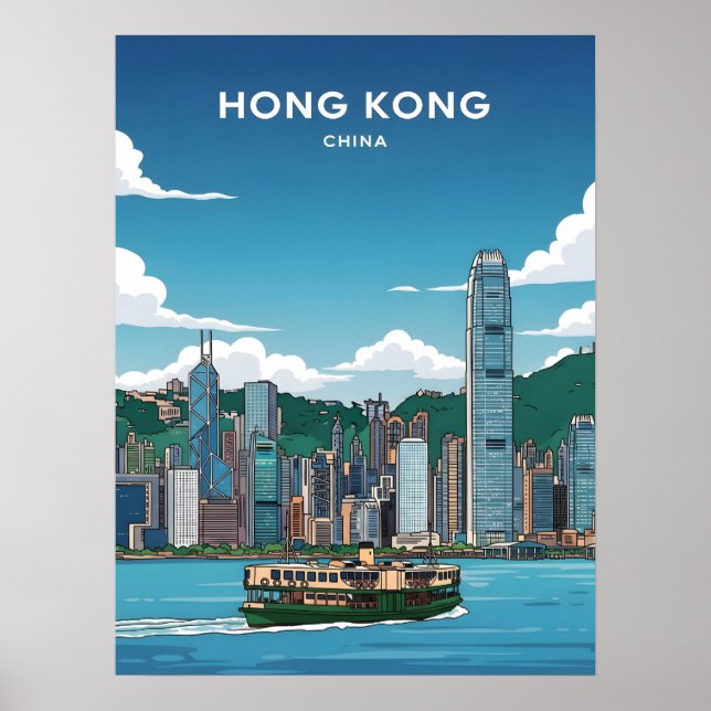 Hong Kong skyline  Poster (Front)
