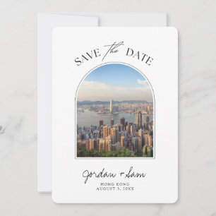 Hong Kong Sunset Wedding Save the Date Invitation
