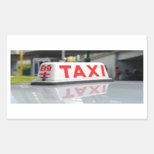 Hong Kong Taxi Rectangular Sticker