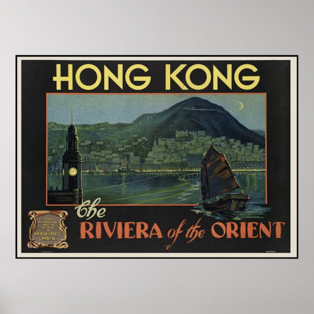 Hong Kong The Riviera of the orient Poster (Front)