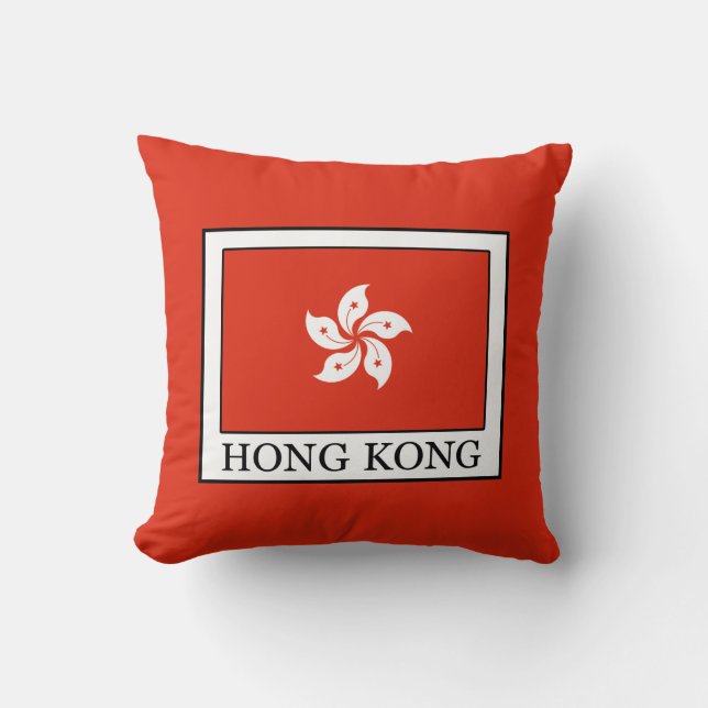 Hong Kong Throw Pillow (Front)