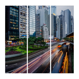 Hong Kong Traffic Triptych Wall Art