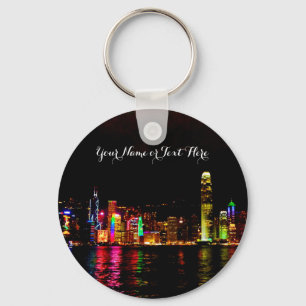 Hong Kong Victoria Harbor #2 Keychain
