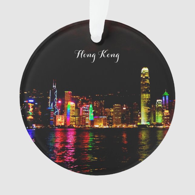 Hong Kong Victoria Harbour #2 Ornament (Front)
