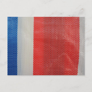Hong Kong Vintage - Red White and Blue Strips Postcard