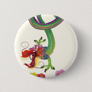 Hong Kong Vintage style travel poster Pinback Button