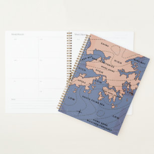 Hong Kong Vintage Weather Map Planner