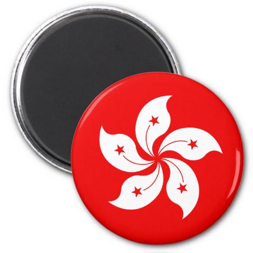 Hong Kong White Orchid Symbol Magnet