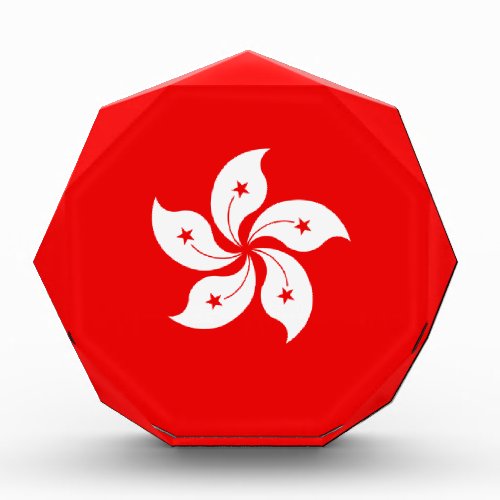 Hong Kong White Orchid Symbol on Red Award