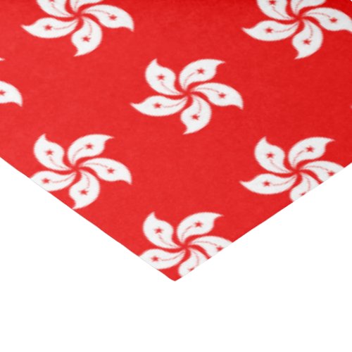 Hong Kong White Orchid Symbol on Red Tissue Paper
