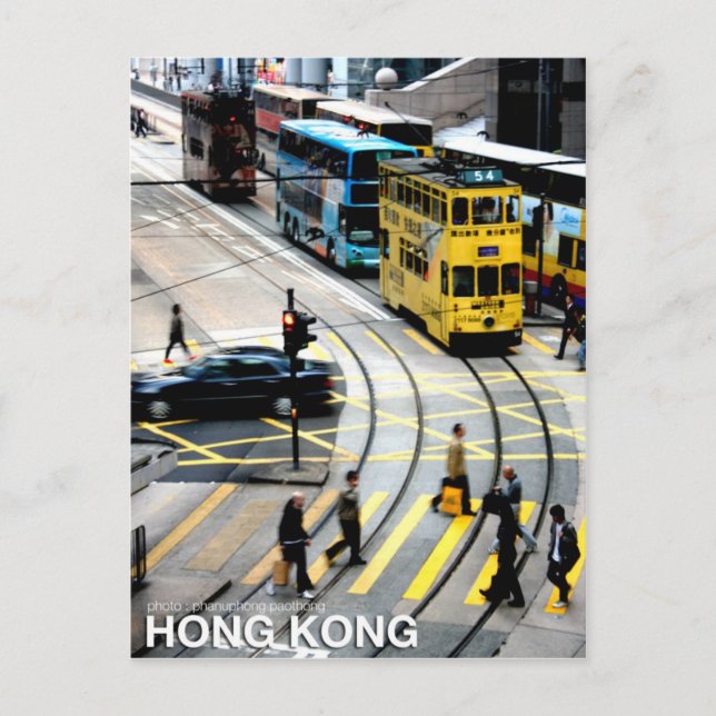 Hong Kong's Tram Postcard (Front)
