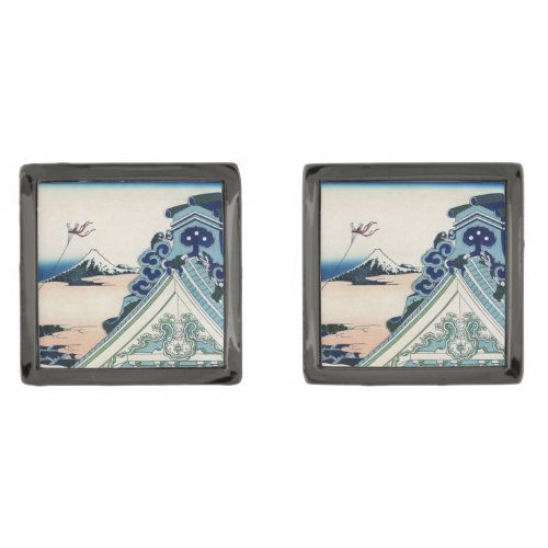 Honganji Temple in Asakusa Japan  Mt Fuji Cufflinks