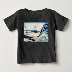 Honganji Temple Vista of Mt. Fuji Japanese Woodcut Baby T-Shirt
