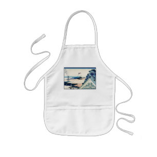 Honganji Temple Vista of Mt. Fuji Japanese Woodcut Kids' Apron