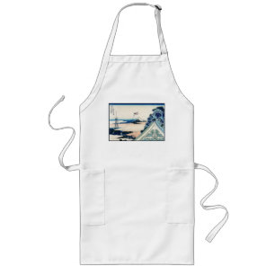 Honganji Temple Vista of Mt. Fuji Japanese Woodcut Long Apron