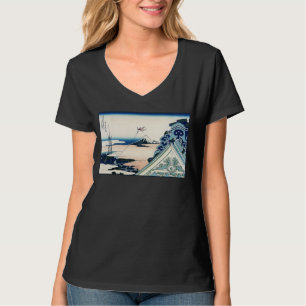 Honganji Temple Vista of Mt. Fuji Japanese Woodcut T-Shirt