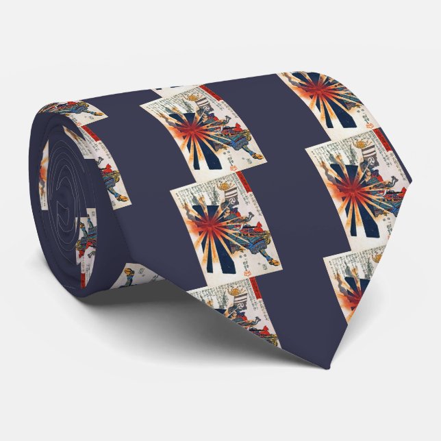 Honjo Shigenaga parriying an exploding shell Neck Tie (Rolled)