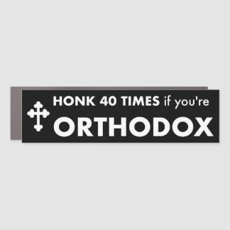 Honk 40 Times if you're Orthodox Car Magnet