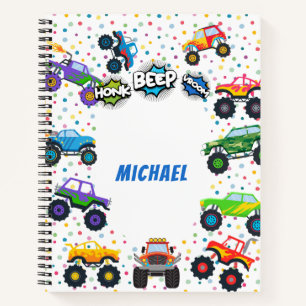 Honk beep vroom monster trucks boy  notebook