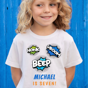 Honk beep vroom monster trucks cars birthday T-Shirt