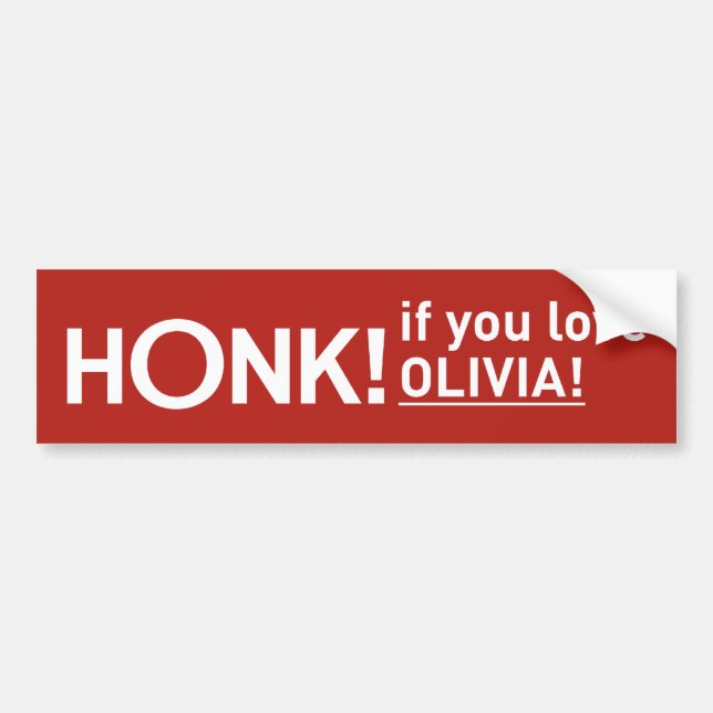 "HONK!" BUMPER STICKER (Front)
