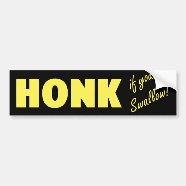 Honk Bumper Sticker (Front)