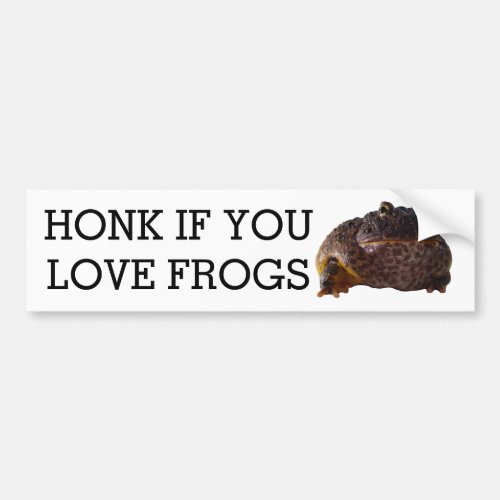 Honk for frogs bumper sticker