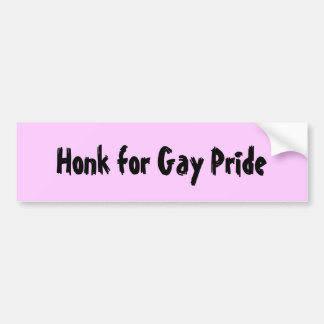 Honk for Gay Pride Bumper Sticker