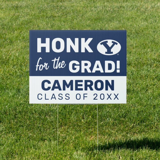 Honk for the BYU Graduate Sign (Insitu)