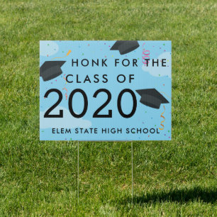 Honk for the Class of 2020 Graduate Yard Sign