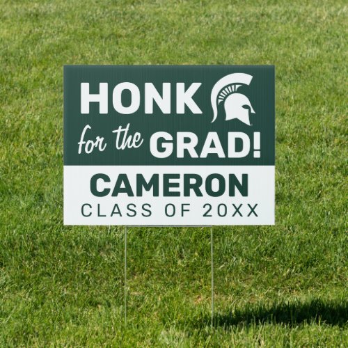 Honk for the Michigan State Grad Sign