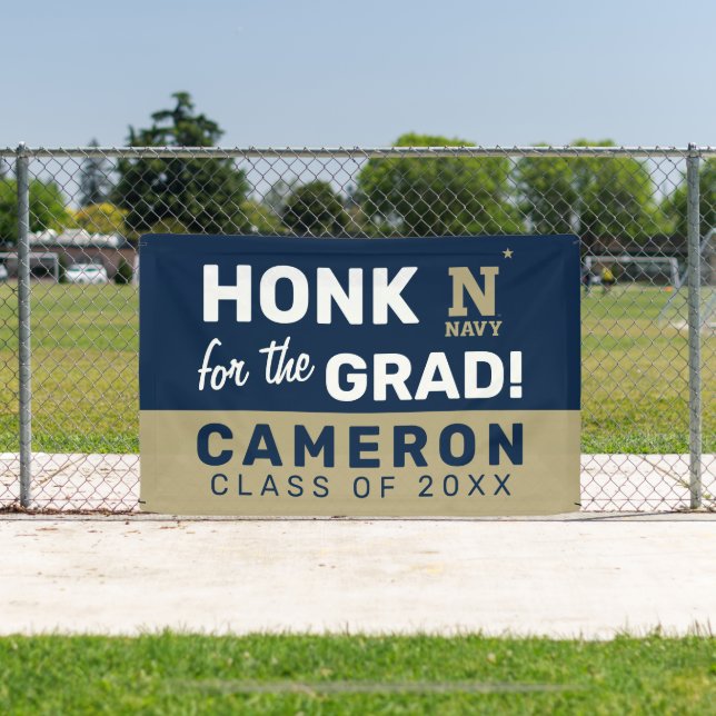 Honk for the U.S. Naval Academy Graduate Banner (Insitu)