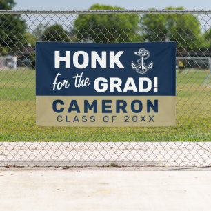 Honk for the U.S. Naval Academy Graduate Banner
