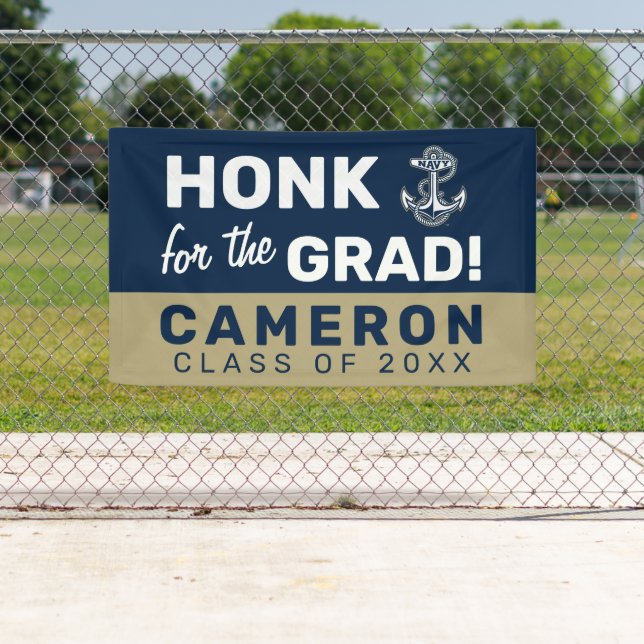 Honk for the U.S. Naval Academy Graduate Banner (Insitu)