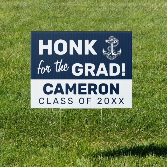 Honk for the U.S. Naval Academy Graduate Sign (Insitu)