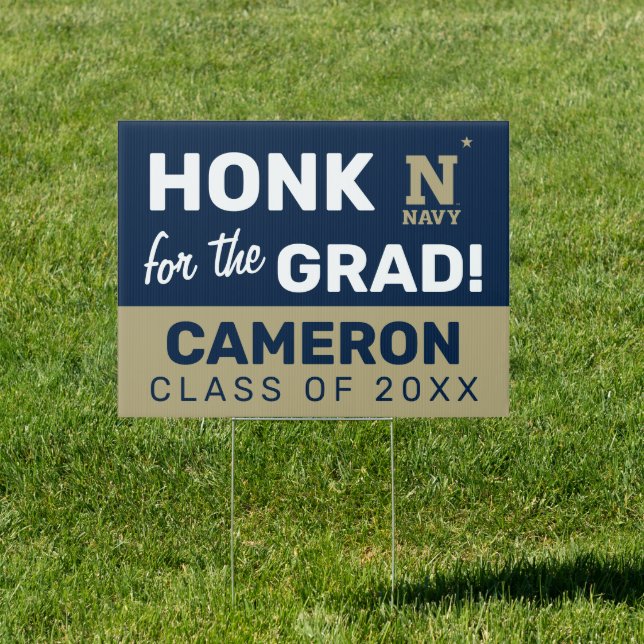 Honk for the U.S. Naval Academy Graduate Sign (Insitu)